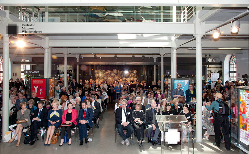 View at the entrance hall of the Central Museum of Textiles during the opening; photo Agnieszka Ambruskiewicz