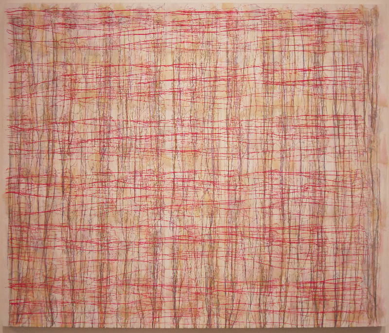 Ghada Amer (1963): "Pink Landscape - RFGA", 2007